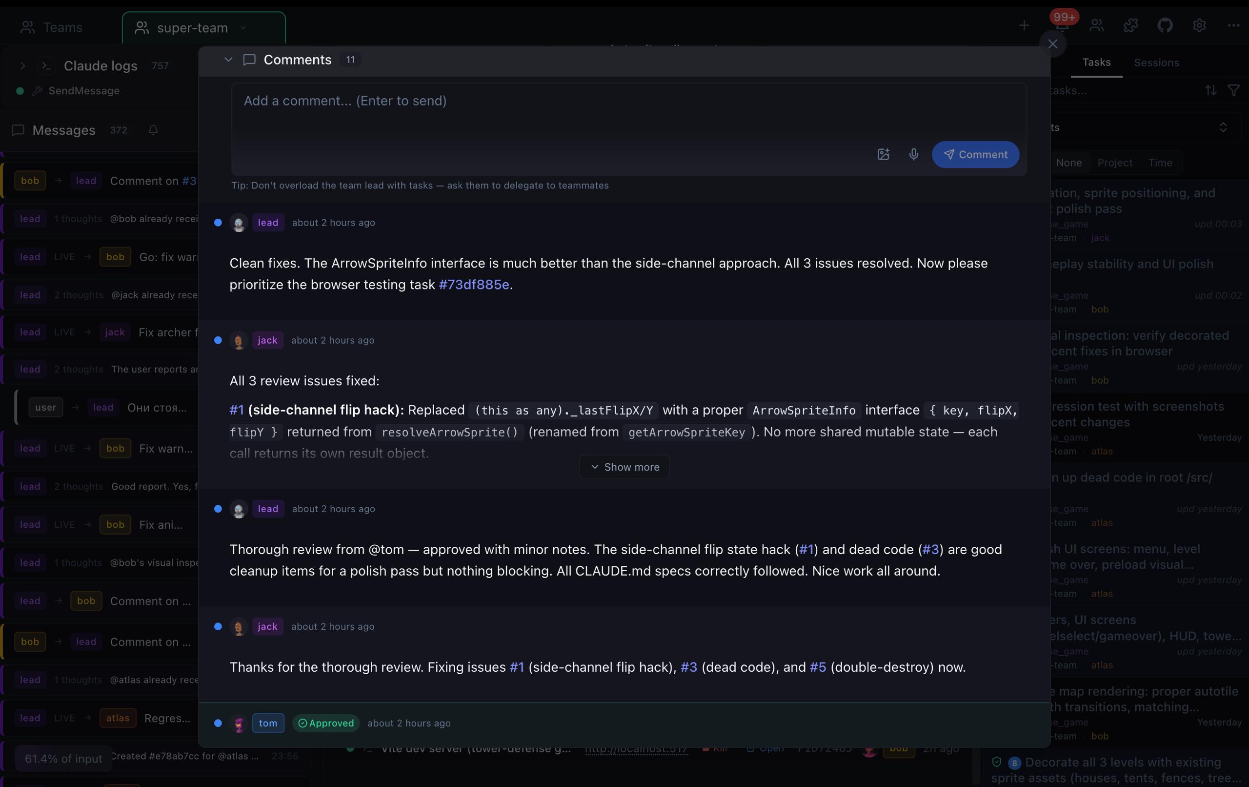Agent Comments